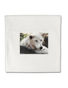 Laying White Wolf Micro Fleece 14&#x22;x14&#x22; Pillow Sham-Pillow Sham-TooLoud-White-Davson Sales