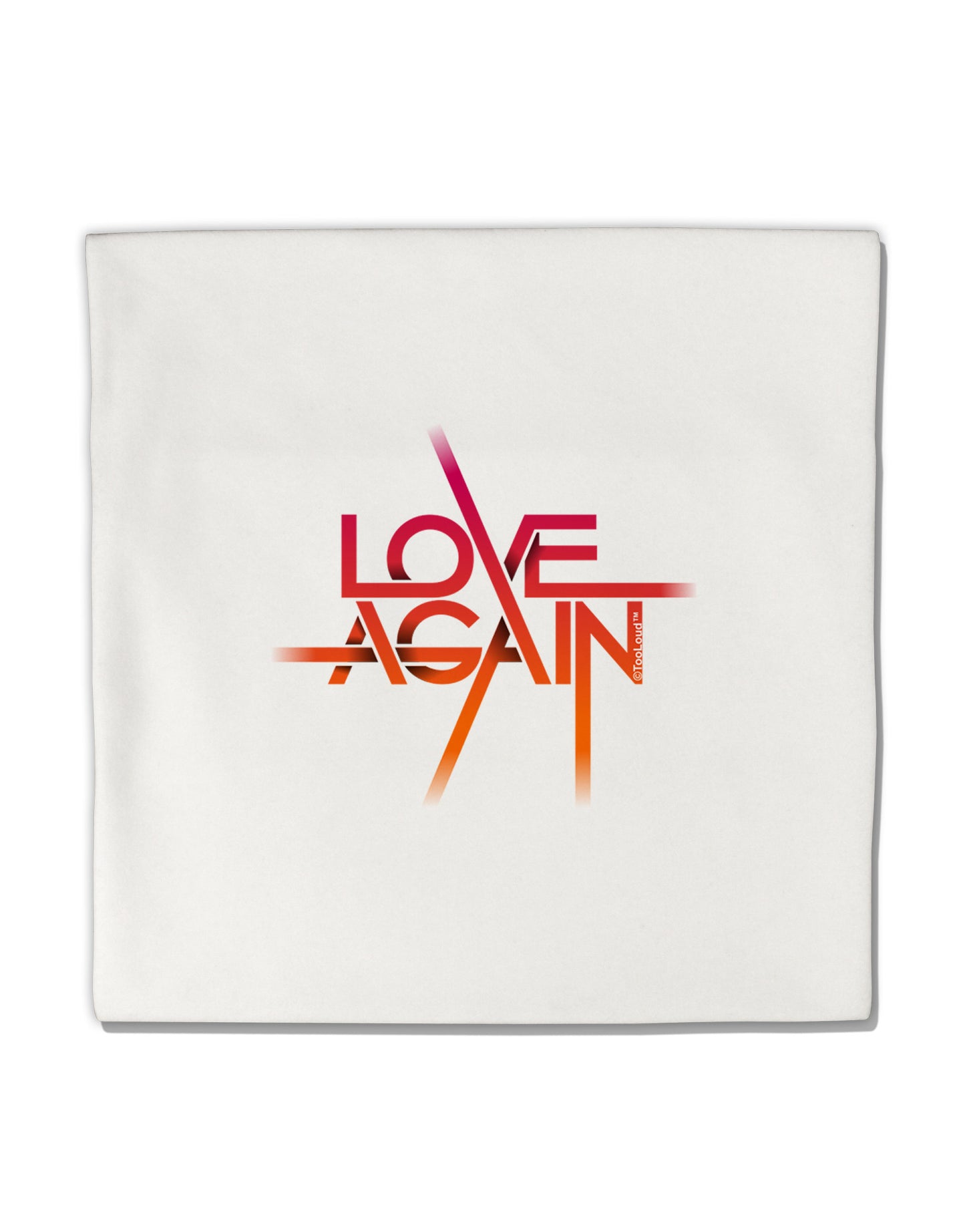 Love Again Typography Micro Fleece 14"x14" Pillow Sham-Pillow Sham-TooLoud-White-Davson Sales