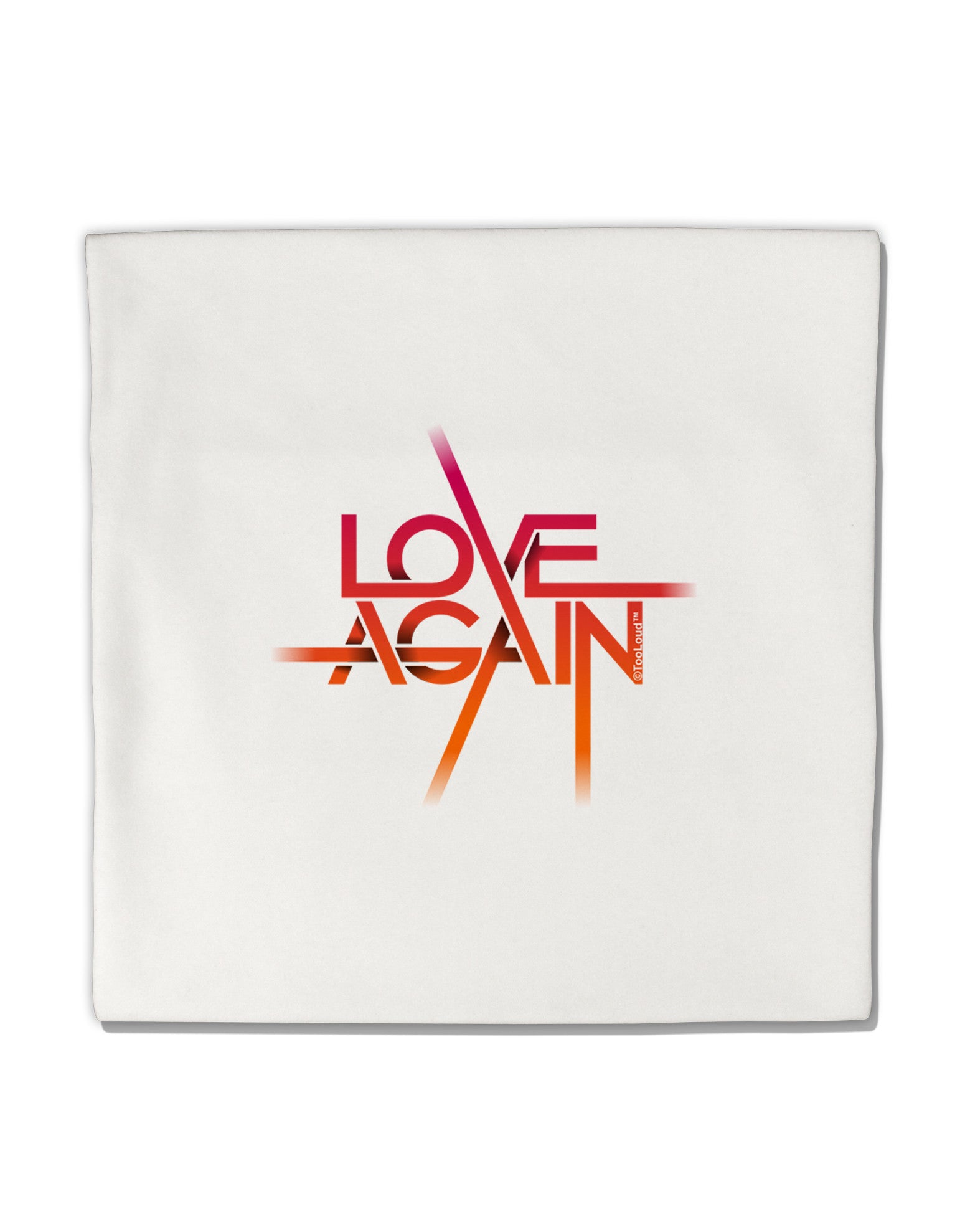 Love Again Typography Micro Fleece 14"x14" Pillow Sham-Pillow Sham-TooLoud-White-Davson Sales