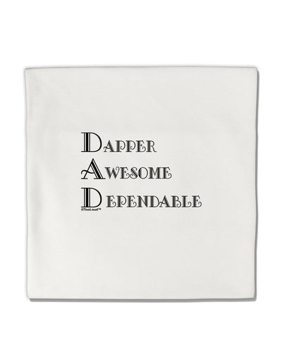 DAD - Acronym Micro Fleece 14&#x22;x14&#x22; Pillow Sham by TooLoud-Pillow Sham-TooLoud-White-Davson Sales