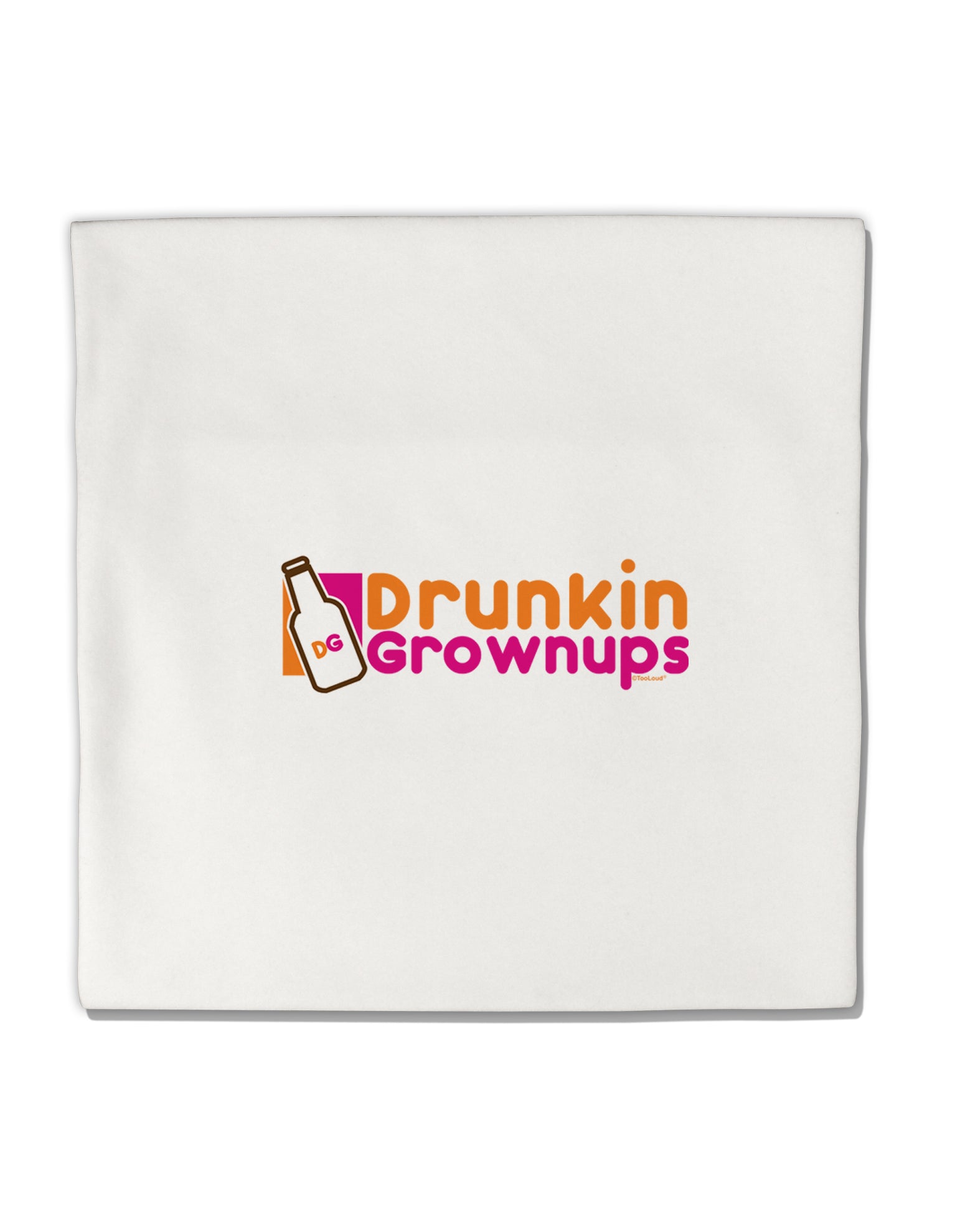 Drunken Grown ups Funny Drinking Micro Fleece 14&#x22;x14&#x22; Pillow Sham by TooLoud-Pillow Sham-TooLoud-White-Davson Sales