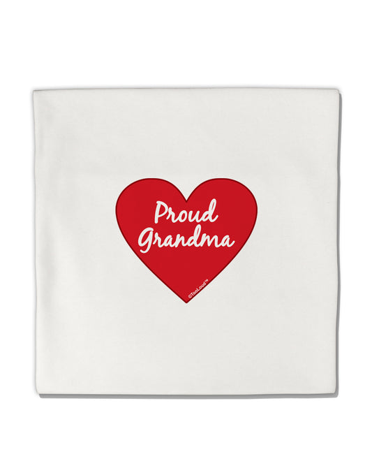 Proud Grandma Heart Micro Fleece 14&#x22;x14&#x22; Pillow Sham by TooLoud-Pillow Sham-TooLoud-White-Davson Sales