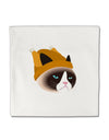 Disgruntled Cat Wearing Turkey Hat Micro Fleece 14&#x22;x14&#x22; Pillow Sham by TooLoud-Pillow Sham-TooLoud-White-Davson Sales