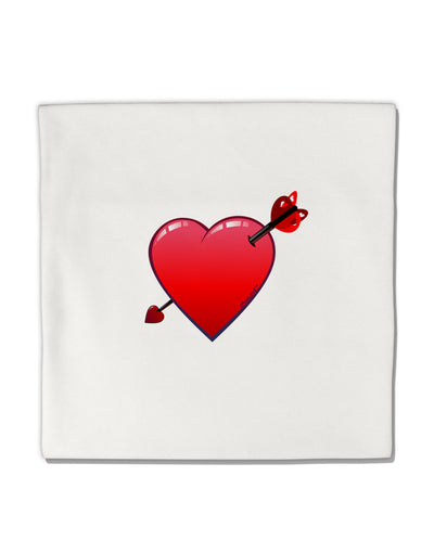 Shot Through the Heart Cute Micro Fleece 14&#x22;x14&#x22; Pillow Sham by TooLoud-Pillow Sham-TooLoud-White-Davson Sales