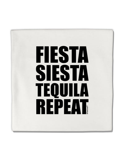 Fiesta Siesta Tequila Repeat Micro Fleece 14&#x22;x14&#x22; Pillow Sham by TooLoud-Pillow Sham-TooLoud-White-Davson Sales