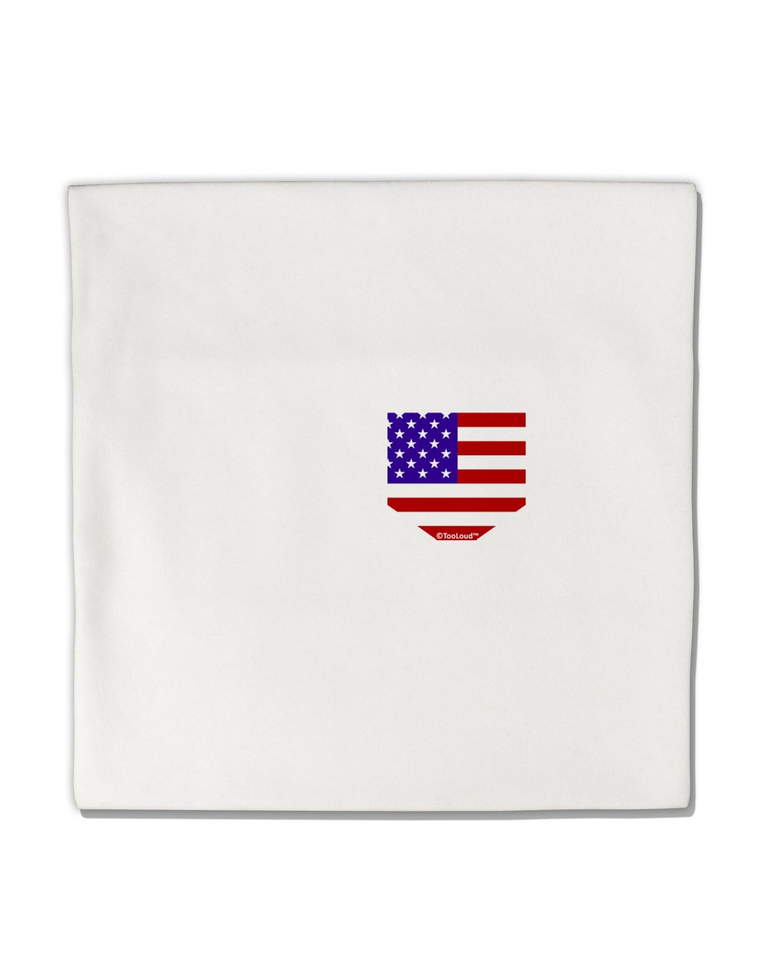 American Flag Faux Pocket Design Micro Fleece 14&#x22;x14&#x22; Pillow Sham by TooLoud-Pillow Sham-TooLoud-White-Davson Sales