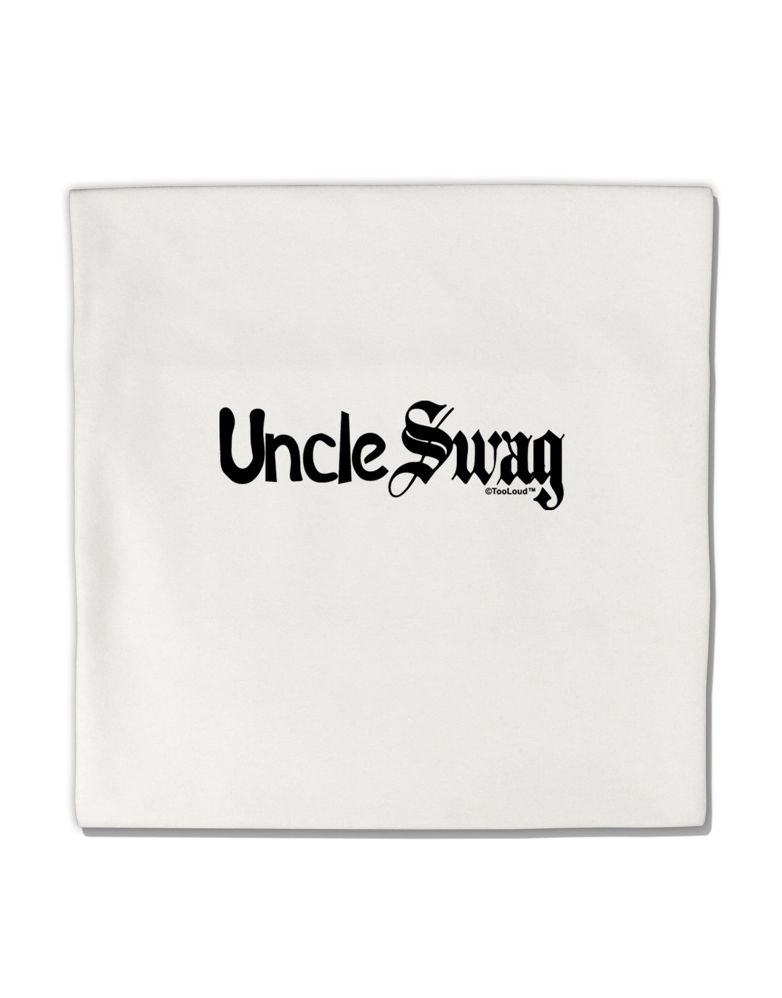 Uncle Swag Text Micro Fleece 14"x14" Pillow Sham by TooLoud-Pillow Sham-TooLoud-White-Davson Sales