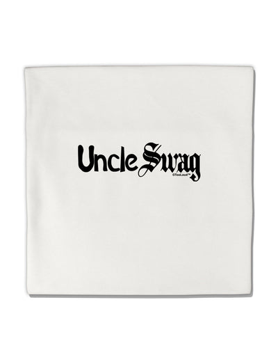 Uncle Swag Text Micro Fleece 14&#x22;x14&#x22; Pillow Sham by TooLoud-Pillow Sham-TooLoud-White-Davson Sales