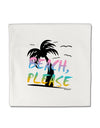 Beach Please - Summer Colors with Palm Trees Micro Fleece 14&#x22;x14&#x22; Pillow Sham