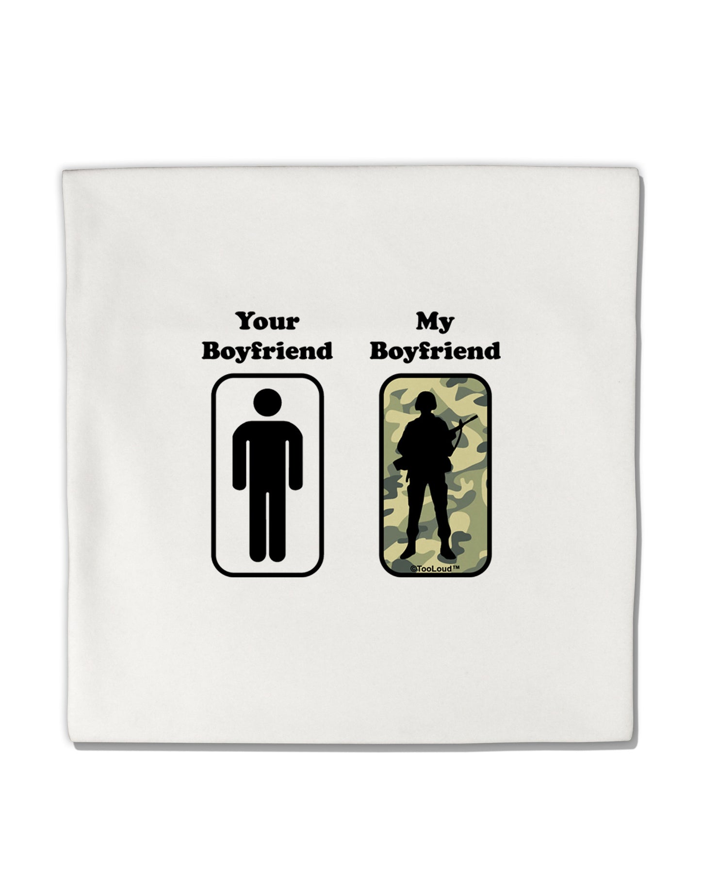 Your Boyfriend My Boyfriend Micro Fleece 14"x14" Pillow Sham by TooLoud-Pillow Sham-TooLoud-White-Davson Sales