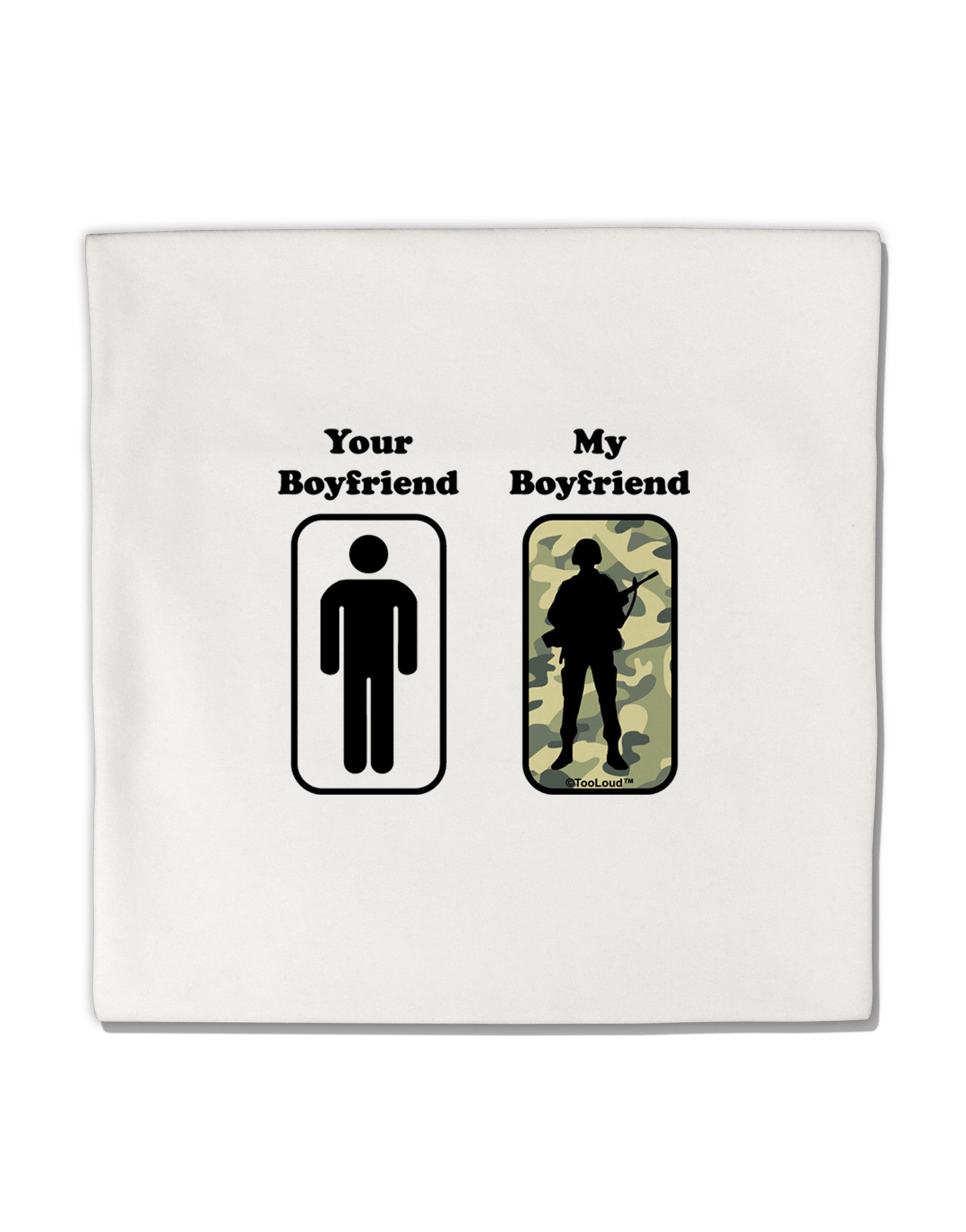 Your Boyfriend My Boyfriend Micro Fleece 14"x14" Pillow Sham by TooLoud-Pillow Sham-TooLoud-White-Davson Sales