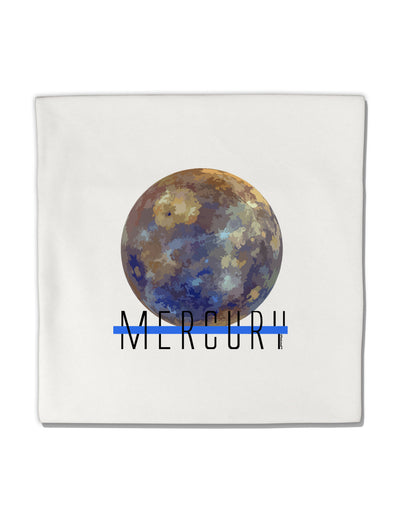 Planet Mercury Text Micro Fleece 14&#x22;x14&#x22; Pillow Sham by TooLoud-Pillow Sham-TooLoud-White-Davson Sales