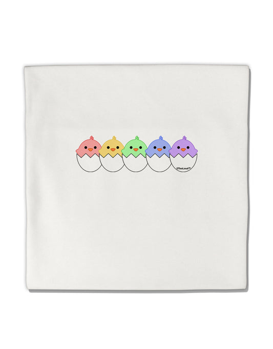 Cute Hatching Chicks Group #2 Micro Fleece 14&#x22;x14&#x22; Pillow Sham by TooLoud-Pillow Sham-TooLoud-White-Davson Sales