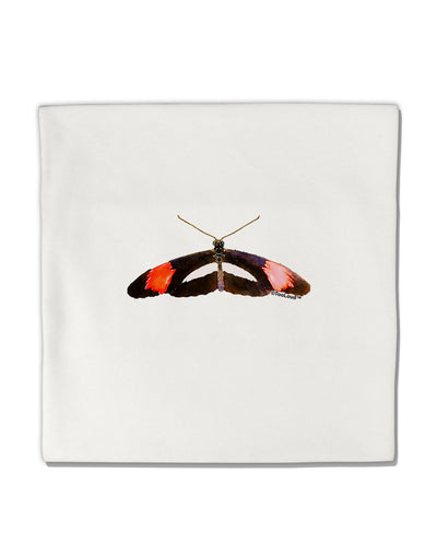 TooLoud Watercolor Butterfly Black Micro Fleece 14&#x22;x14&#x22; Pillow Sham-Pillow Sham-TooLoud-White-Davson Sales