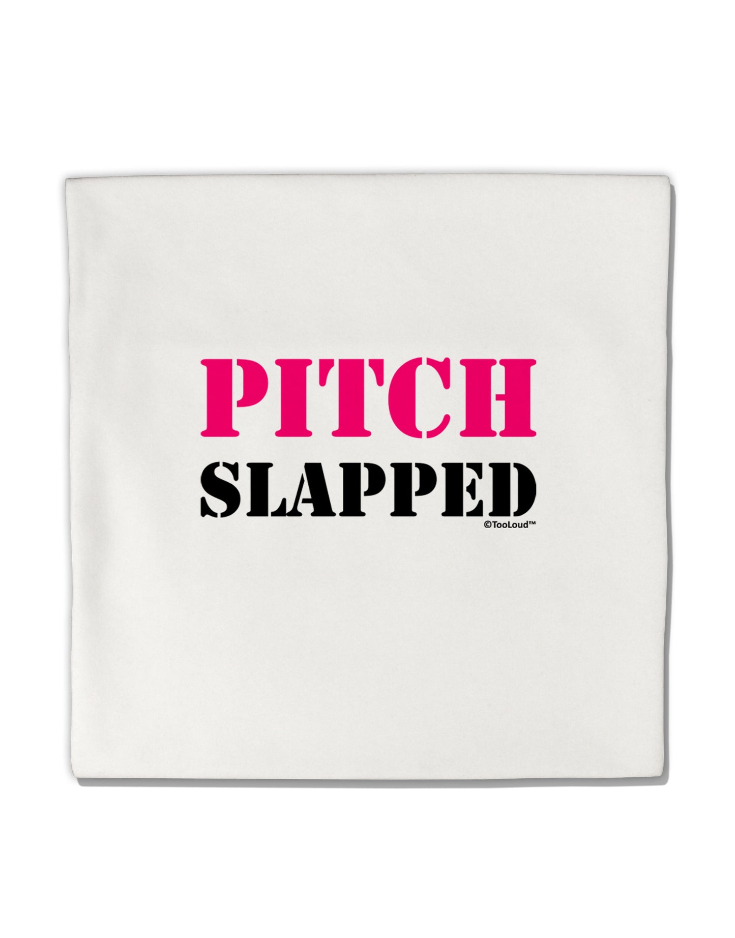 Pitch Slapped - Pink Micro Fleece 14"x14" Pillow Sham-Pillow Sham-TooLoud-White-Davson Sales