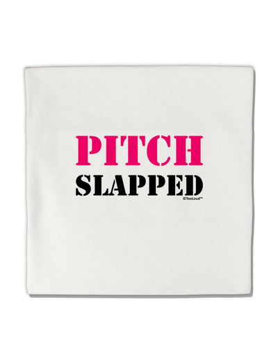 Pitch Slapped - Pink Micro Fleece 14&#x22;x14&#x22; Pillow Sham-Pillow Sham-TooLoud-White-Davson Sales