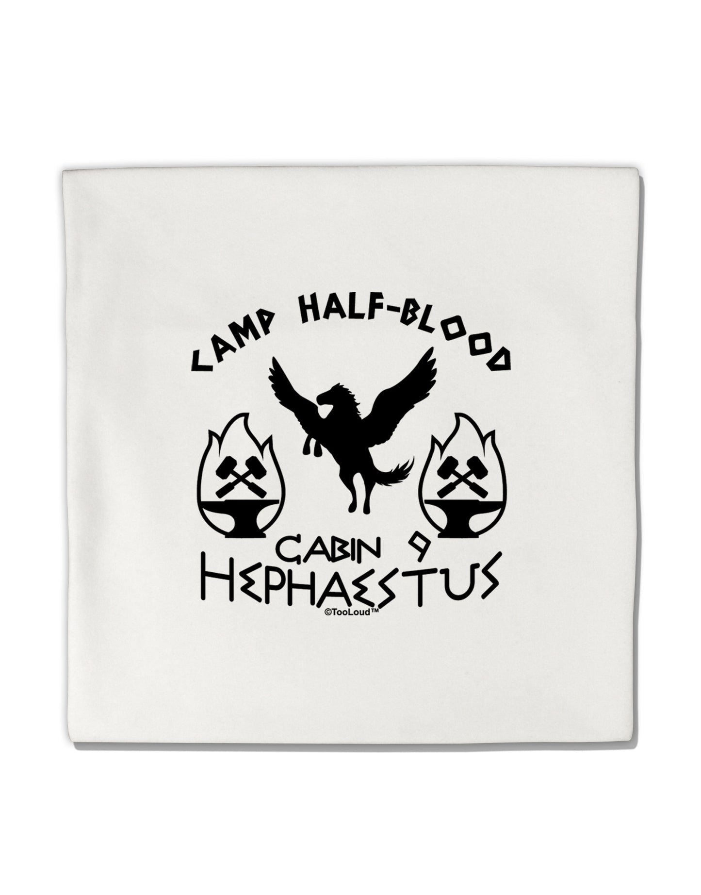 Cabin 9 Hephaestus Half Blood Micro Fleece 14&#x22;x14&#x22; Pillow Sham-Pillow Sham-TooLoud-White-Davson Sales