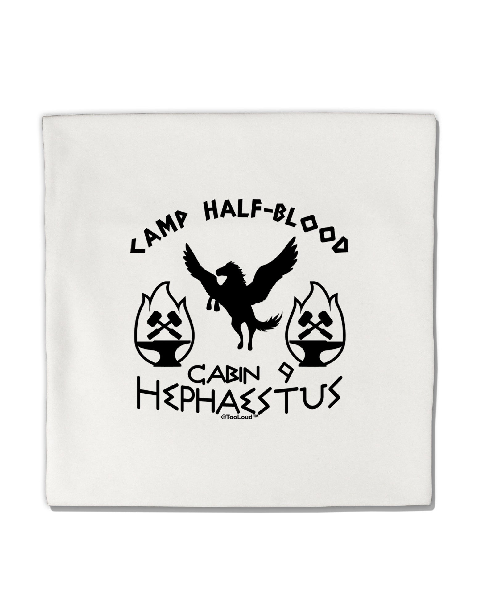 Cabin 9 Hephaestus Half Blood Micro Fleece 14&#x22;x14&#x22; Pillow Sham-Pillow Sham-TooLoud-White-Davson Sales