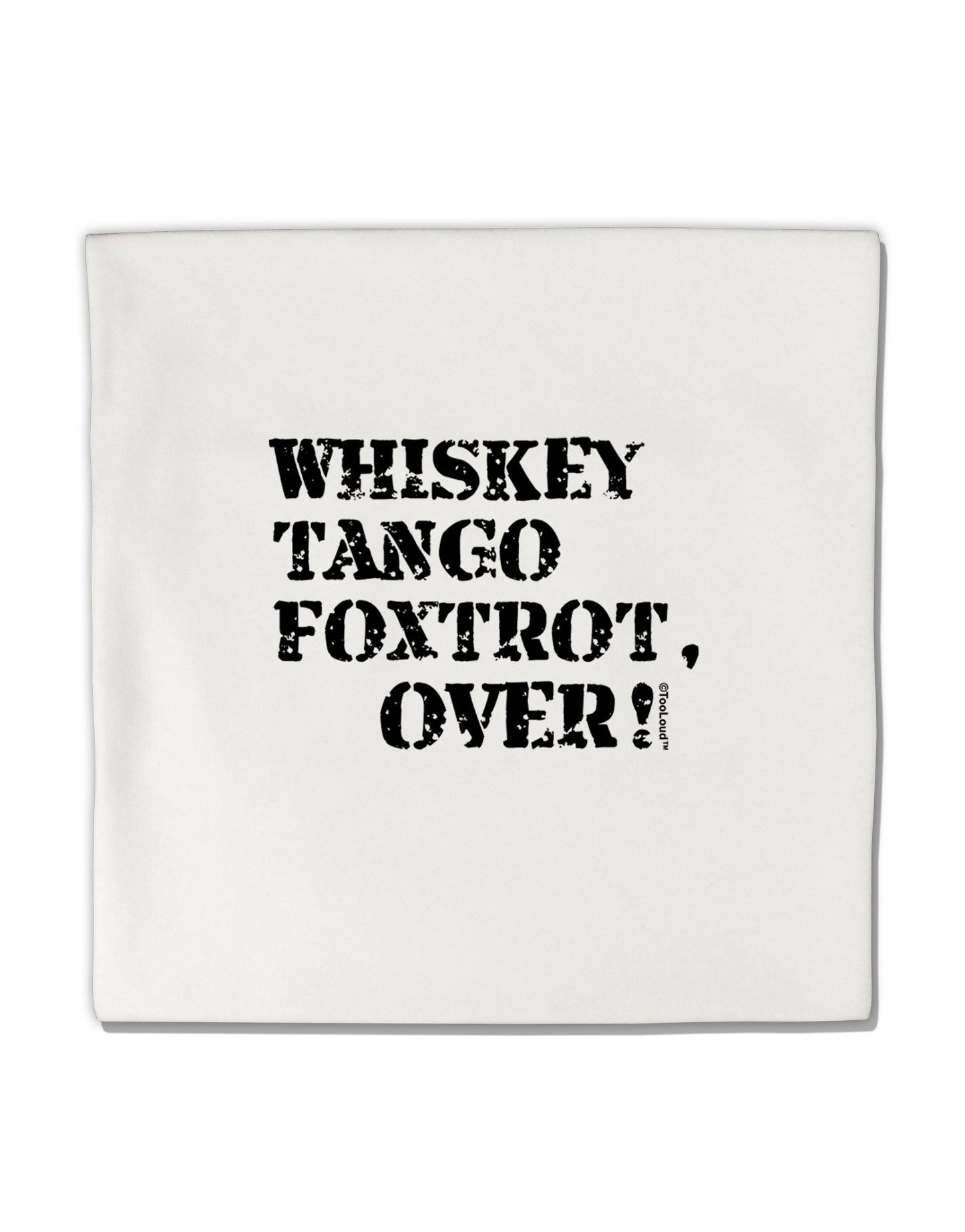 Whiskey Tango Foxtrot WTF Micro Fleece 14"x14" Pillow Sham by TooLoud-Pillow Sham-TooLoud-White-Davson Sales