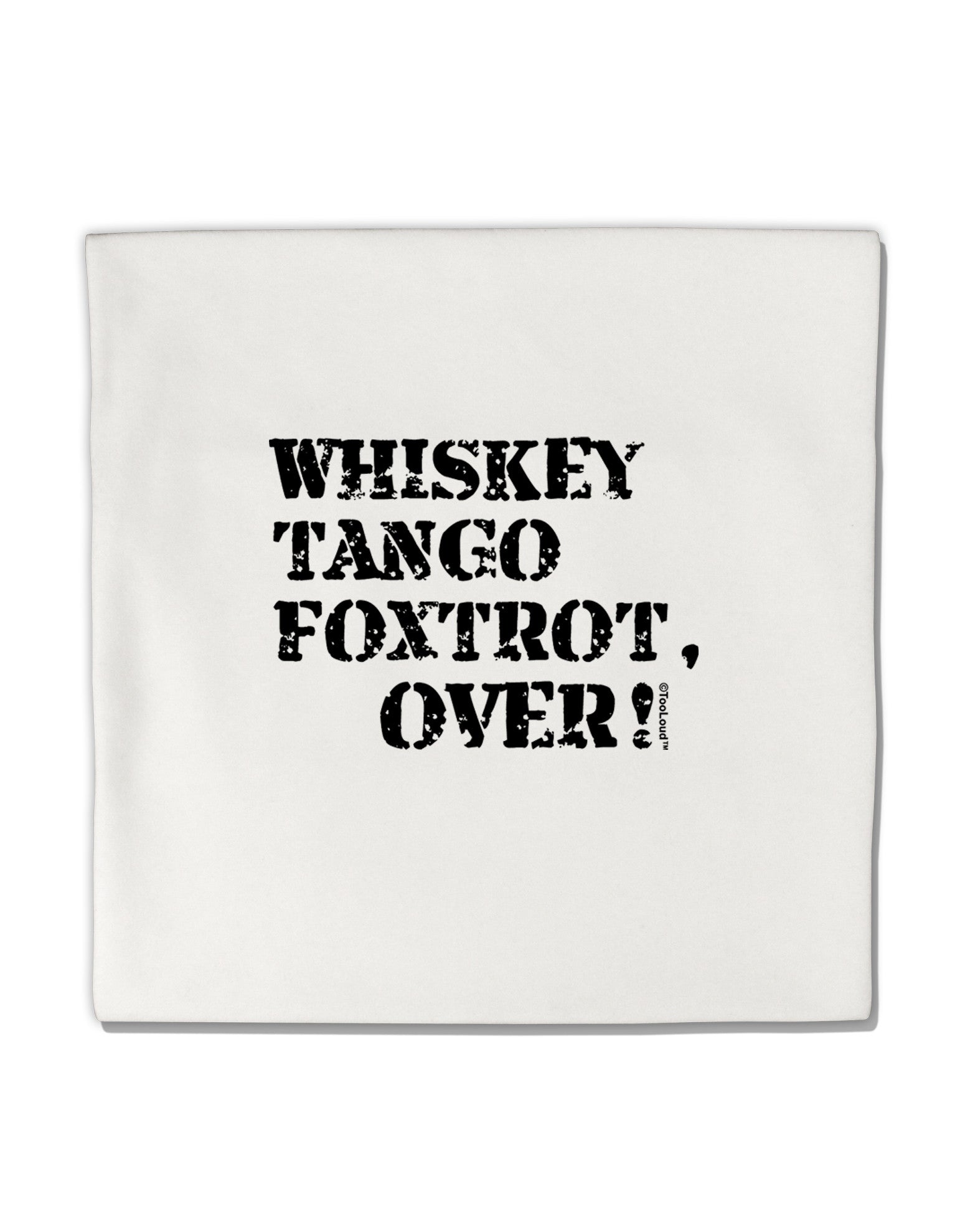 Whiskey Tango Foxtrot WTF Micro Fleece 14"x14" Pillow Sham by TooLoud-Pillow Sham-TooLoud-White-Davson Sales