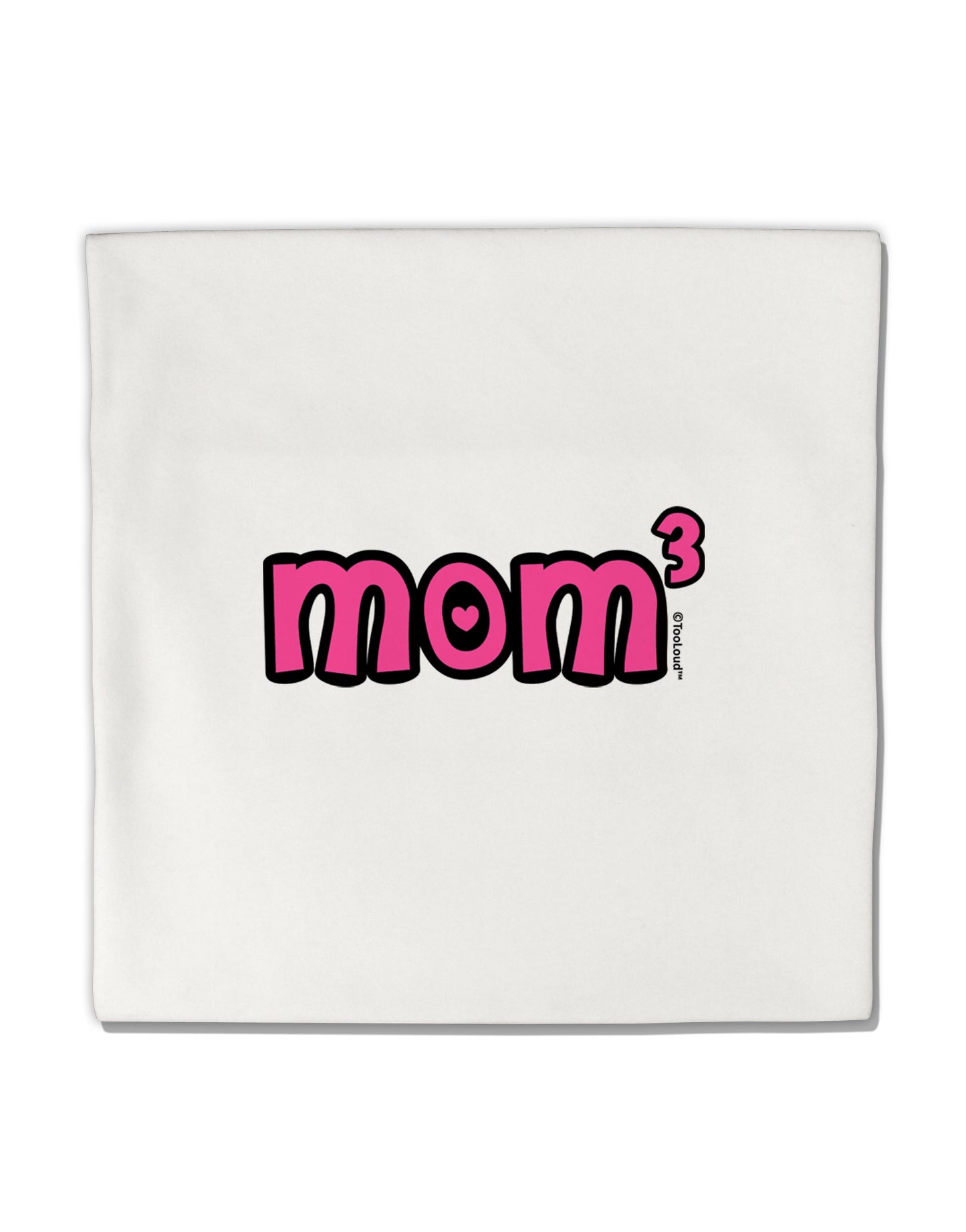Mom Cubed - Cute Mom of Three Design Micro Fleece 14"x14" Pillow Sham by TooLoud-Pillow Sham-TooLoud-White-Davson Sales