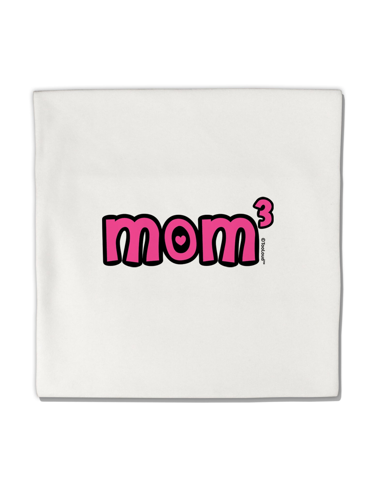 Mom Cubed - Cute Mom of Three Design Micro Fleece 14"x14" Pillow Sham by TooLoud-Pillow Sham-TooLoud-White-Davson Sales