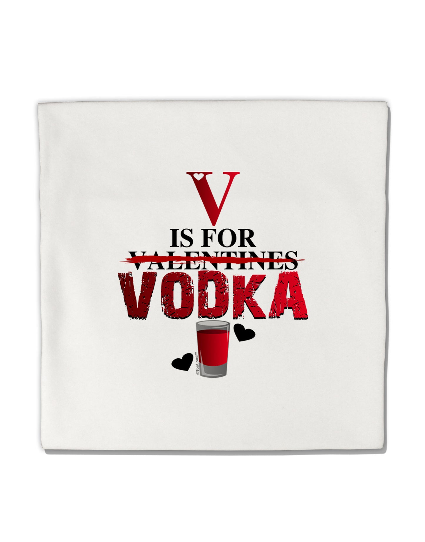 V Is For Vodka Micro Fleece 14"x14" Pillow Sham-Pillow Sham-TooLoud-White-Davson Sales