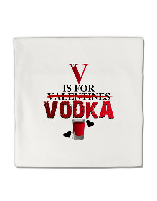 V Is For Vodka Micro Fleece 14"x14" Pillow Sham-Pillow Sham-TooLoud-White-Davson Sales