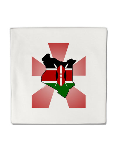 Kenya Flag Design Micro Fleece 14&#x22;x14&#x22; Pillow Sham-Pillow Sham-TooLoud-White-Davson Sales