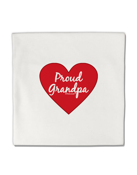 Proud Grandpa Heart Micro Fleece 14&#x22;x14&#x22; Pillow Sham by TooLoud-Pillow Sham-TooLoud-White-Davson Sales