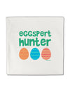 Eggspert Hunter - Easter - Green Micro Fleece 14&#x22;x14&#x22; Pillow Sham by TooLoud-Pillow Sham-TooLoud-White-Davson Sales