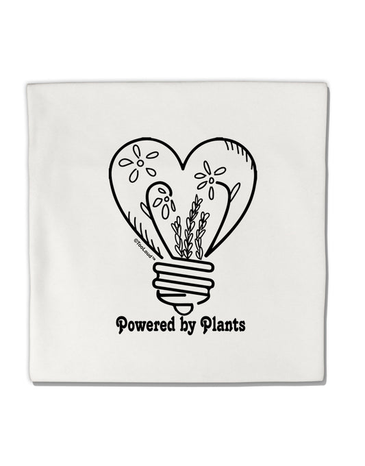 TooLoud Powered by Plants Micro Fleece 14 Inch x 14 Inch Pillow Sham-ThrowPillowCovers-TooLoud-Davson Sales