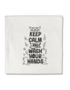 TooLoud Keep Calm and Wash Your Hands Micro Fleece 14 Inch x 14 Inch P