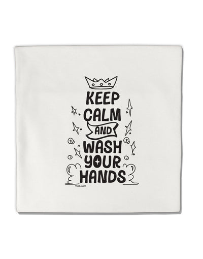 TooLoud Keep Calm and Wash Your Hands Micro Fleece 14 Inch x 14 Inch Pillow Sham-ThrowPillowCovers-TooLoud-Davson Sales