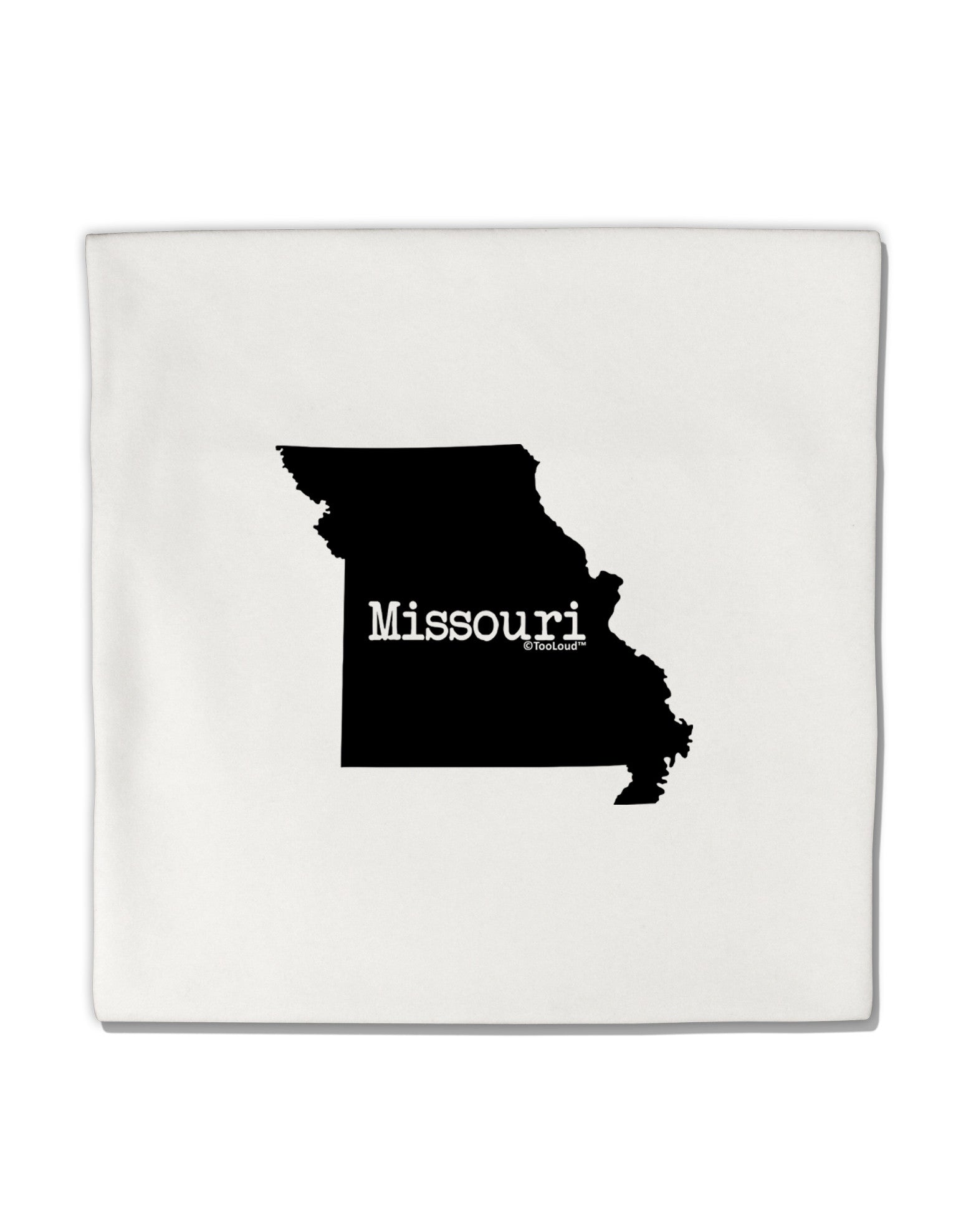 Missouri - United States Shape Micro Fleece 14"x14" Pillow Sham-Pillow Sham-TooLoud-White-Davson Sales