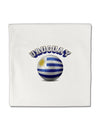 Soccer Ball Flag - Uruguay Micro Fleece 14&#x22;x14&#x22; Pillow Sham-Pillow Sham-TooLoud-White-Davson Sales