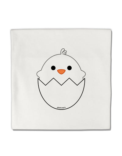 Cute Hatching Chick - White Micro Fleece 14&#x22;x14&#x22; Pillow Sham by TooLoud-Pillow Sham-TooLoud-White-Davson Sales