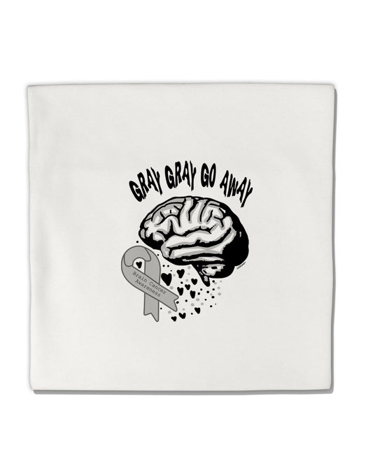 TooLoud Gray Gray Go Away Micro Fleece 14"x14" Pillow Sham-ThrowPillowCovers-TooLoud-Davson Sales