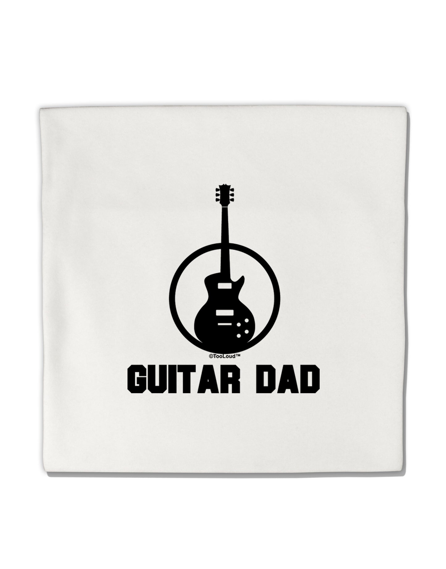 Guitar Dad Micro Fleece 14&#x22;x14&#x22; Pillow Sham by TooLoud-Pillow Sham-TooLoud-White-Davson Sales