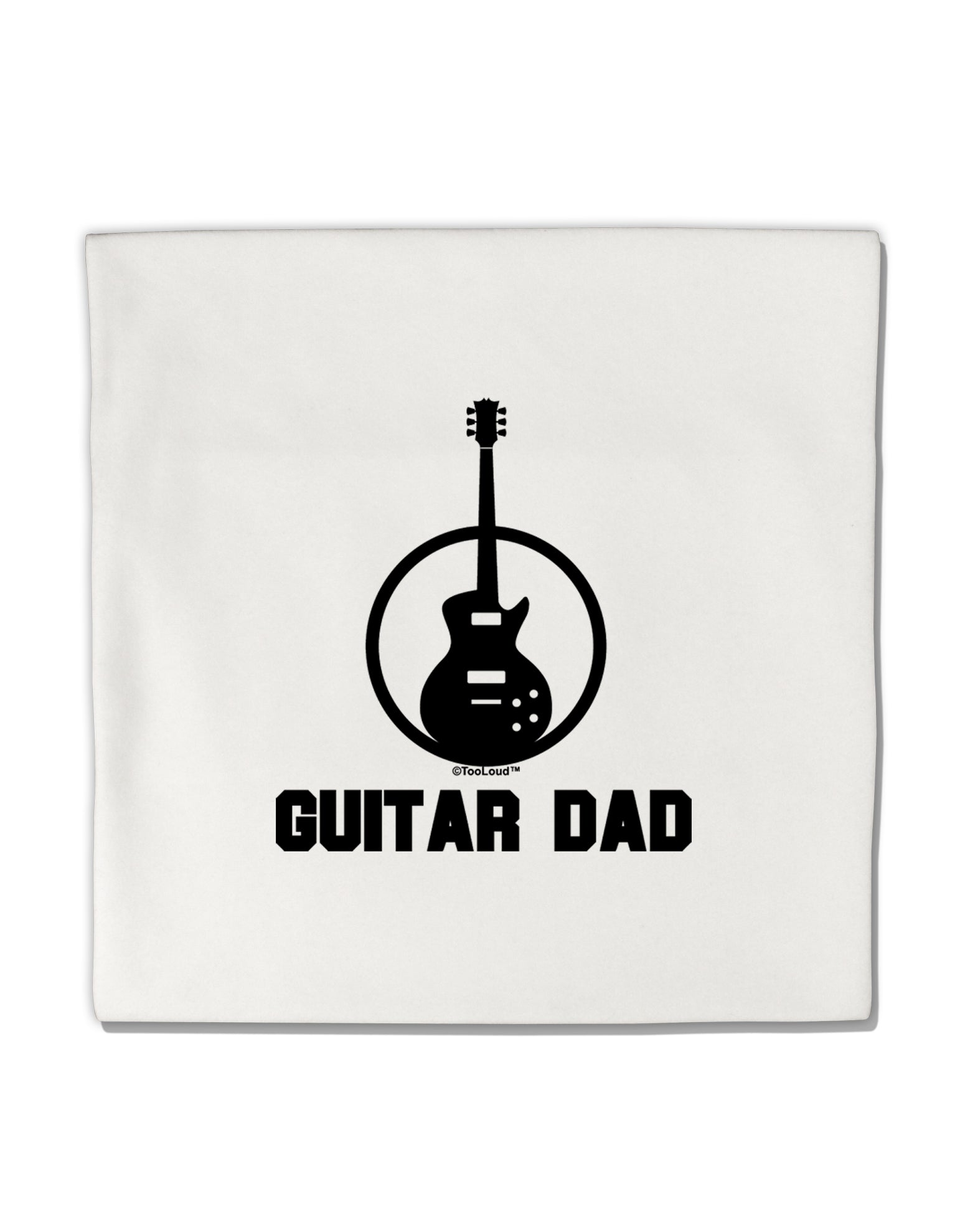 Guitar Dad Micro Fleece 14&#x22;x14&#x22; Pillow Sham by TooLoud-Pillow Sham-TooLoud-White-Davson Sales