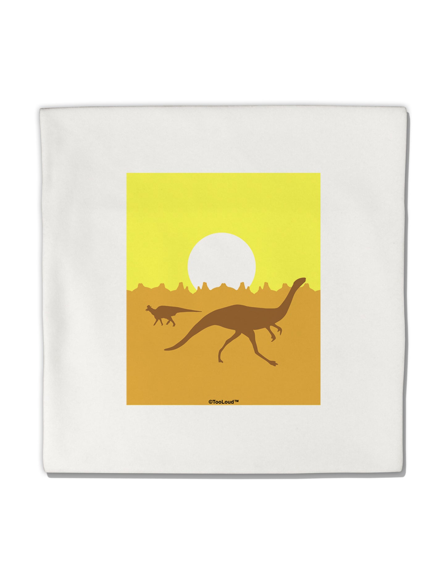 Jurassic Dinosaur Sunrise Micro Fleece 14&#x22;x14&#x22; Pillow Sham by TooLoud-Pillow Sham-TooLoud-White-Davson Sales
