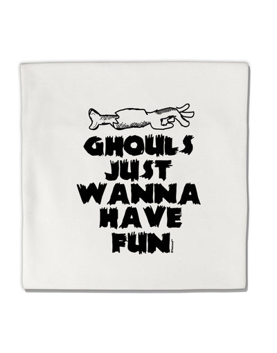 TooLoud Ghouls Just Wanna Have Fun Micro Fleece 14 Inch x 14 Inch Pillow Sham-ThrowPillowCovers-TooLoud-Davson Sales