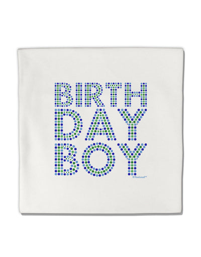 Birthday Boy - Blue and Green Dots Micro Fleece 14&#x22;x14&#x22; Pillow Sham by TooLoud-Pillow Sham-TooLoud-White-Davson Sales