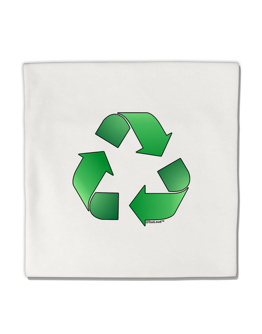 Recycle Green Micro Fleece 14&#x22;x14&#x22; Pillow Sham by TooLoud-Pillow Sham-TooLoud-White-Davson Sales