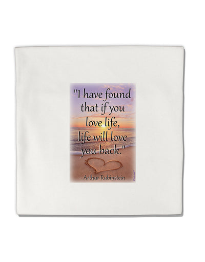 Life Will Love You Back Micro Fleece 14&#x22;x14&#x22; Pillow Sham by TooLoud-Pillow Sham-TooLoud-White-Davson Sales