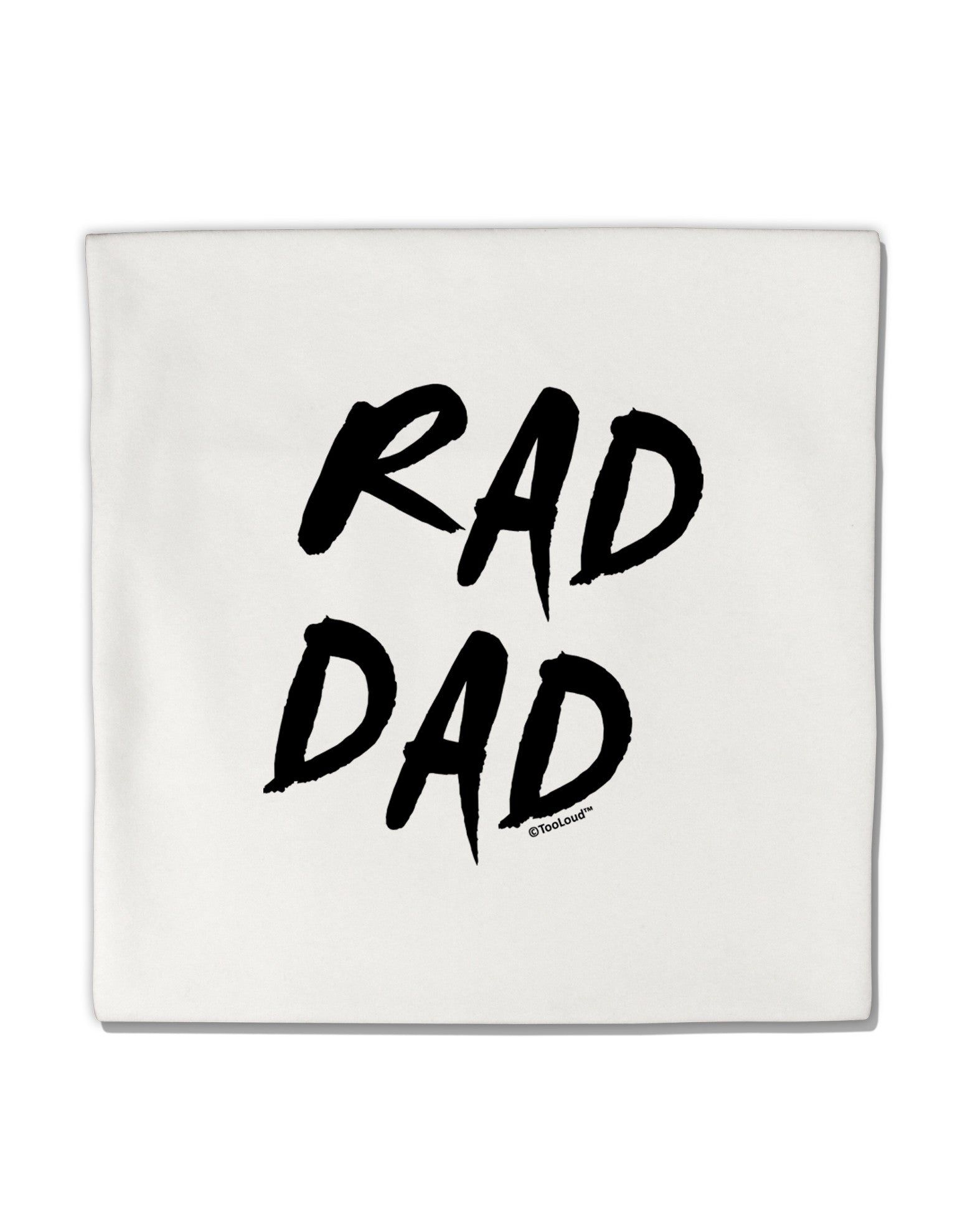 Rad Dad Design Micro Fleece 14"x14" Pillow Sham-Pillow Sham-TooLoud-White-Davson Sales