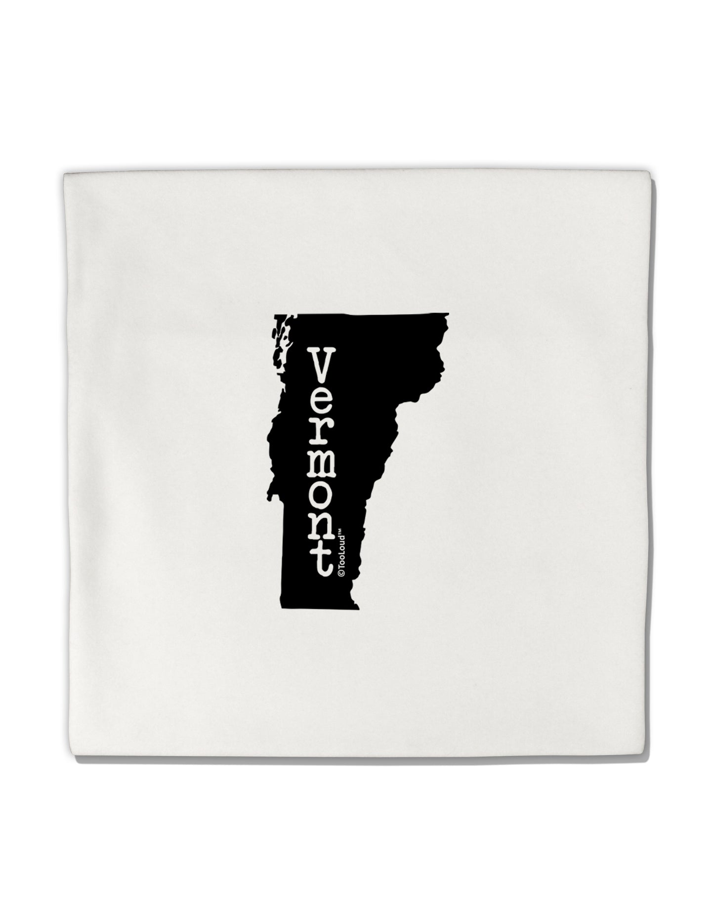 Vermont - United States Shape Micro Fleece 14"x14" Pillow Sham by TooLoud-Pillow Sham-TooLoud-White-Davson Sales