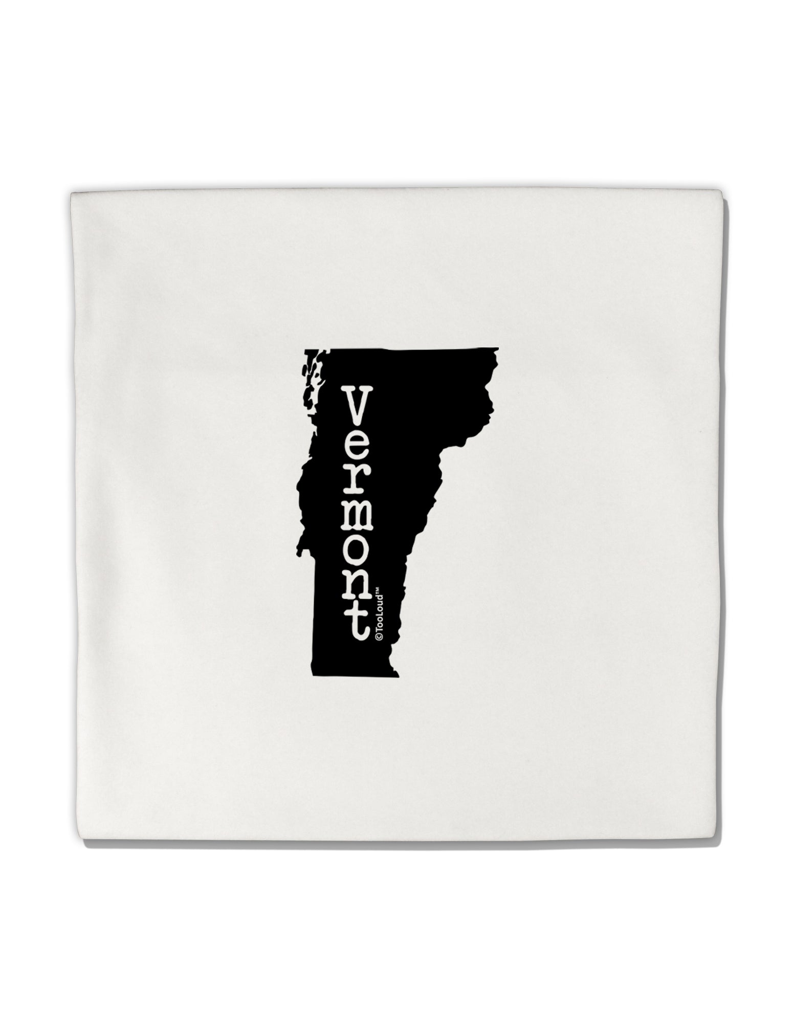 Vermont - United States Shape Micro Fleece 14"x14" Pillow Sham by TooLoud-Pillow Sham-TooLoud-White-Davson Sales