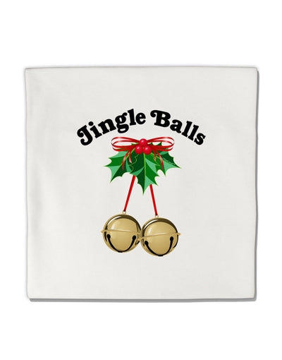 Jingle Balls with Text Micro Fleece 14&#x22;x14&#x22; Pillow Sham-Pillow Sham-TooLoud-White-Davson Sales