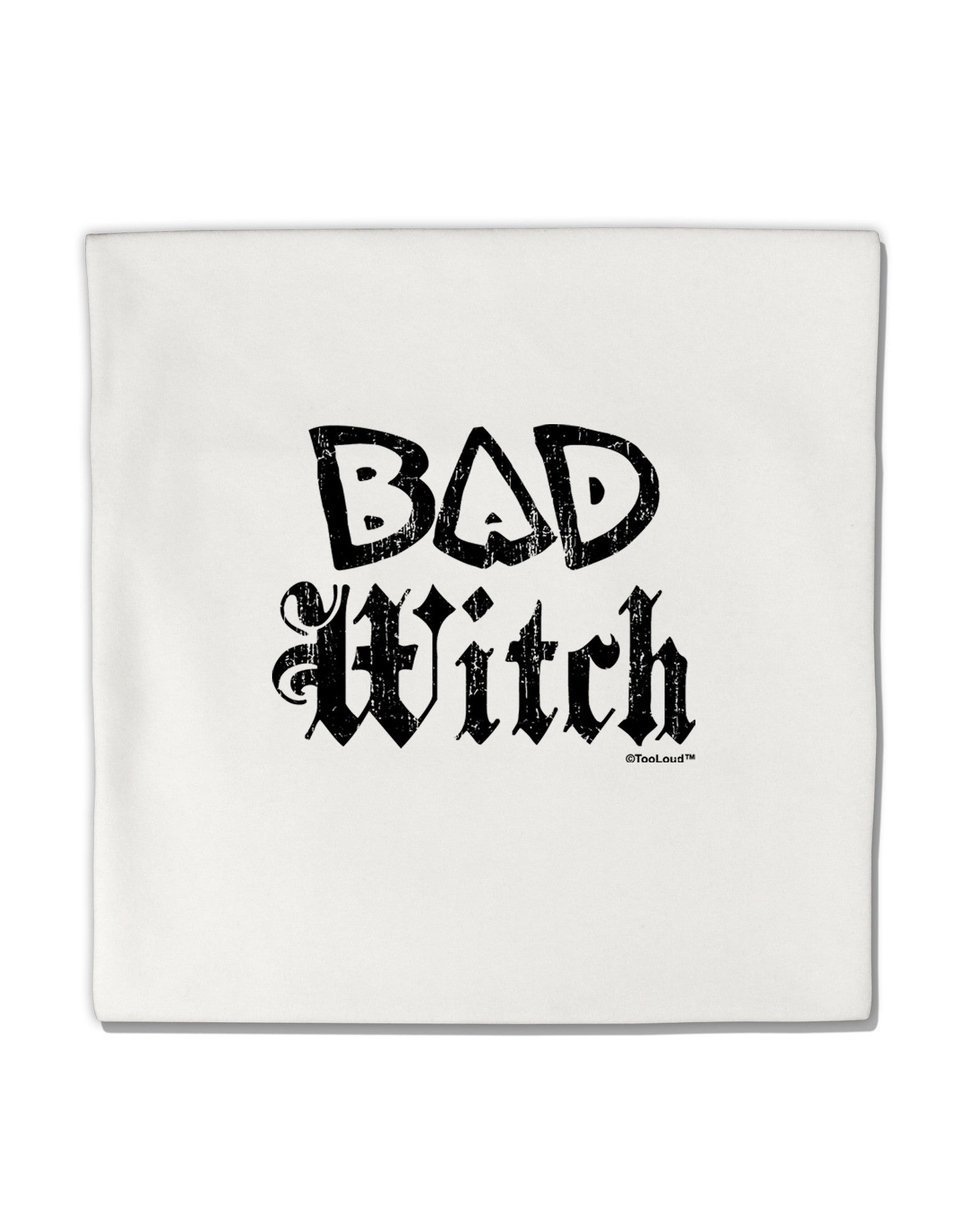Bad Witch Distressed Micro Fleece 14&#x22;x14&#x22; Pillow Sham-Pillow Sham-TooLoud-White-Davson Sales